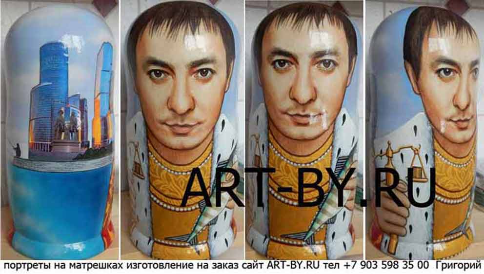 Art-yes.ru - Портрет на матрёшке. Костюмы для матрёшки с цветами.