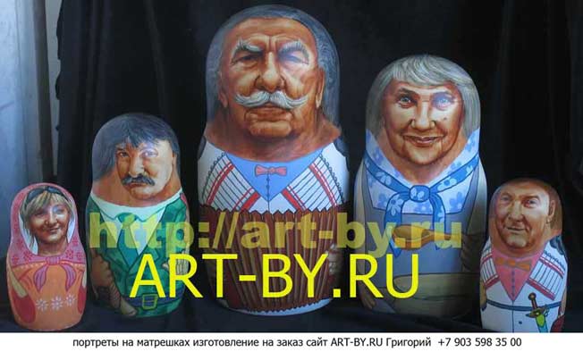 Art-yes.ru - Портрет на матрёшке. Матрёшки бывают такие разные.