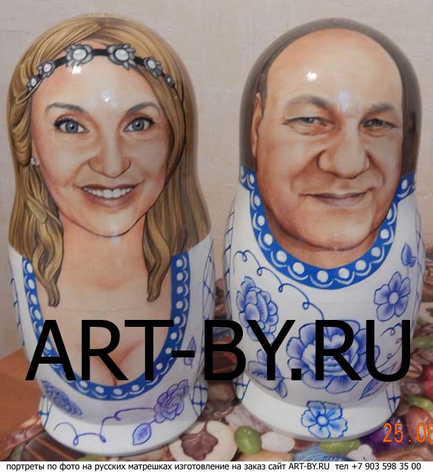 Art-yes.ru - Портрет на матрёшке. Музыканты с балалайками — необычный подарок для всего коллектива.